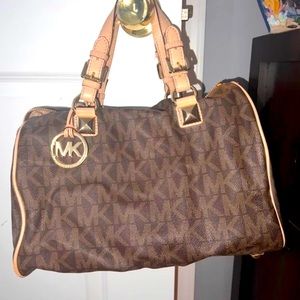 Brown Michael Kors Grayson Satchel